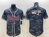 Men's New England Patriots Grey Camo Team Big Logo With Patch Cool Base Stitched Baseball Jersey,baseball caps,new era cap wholesale,wholesale hats